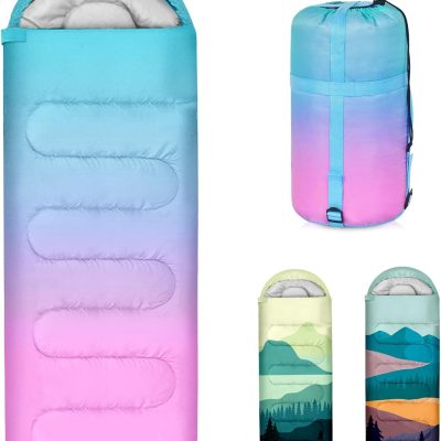 Sleeping Bags for Adults, 3 Seasons Warm & Cold Weather Waterproof Lightweight Backpacking Camping Sleeping Bag for Indoor Outdoor Camping Hiking Traveling, Camping Gear Equipment