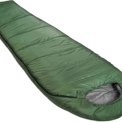 20°F Cold Weather Mummy Sleeping Bag, 82 Inches x 33 Inches, Olive Green