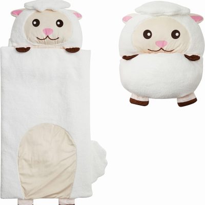 Kid's Nap Buddies Character Preschool Nap Mat, Toddler Sleeping Bag with Pillow for Daycare, Ages 3+