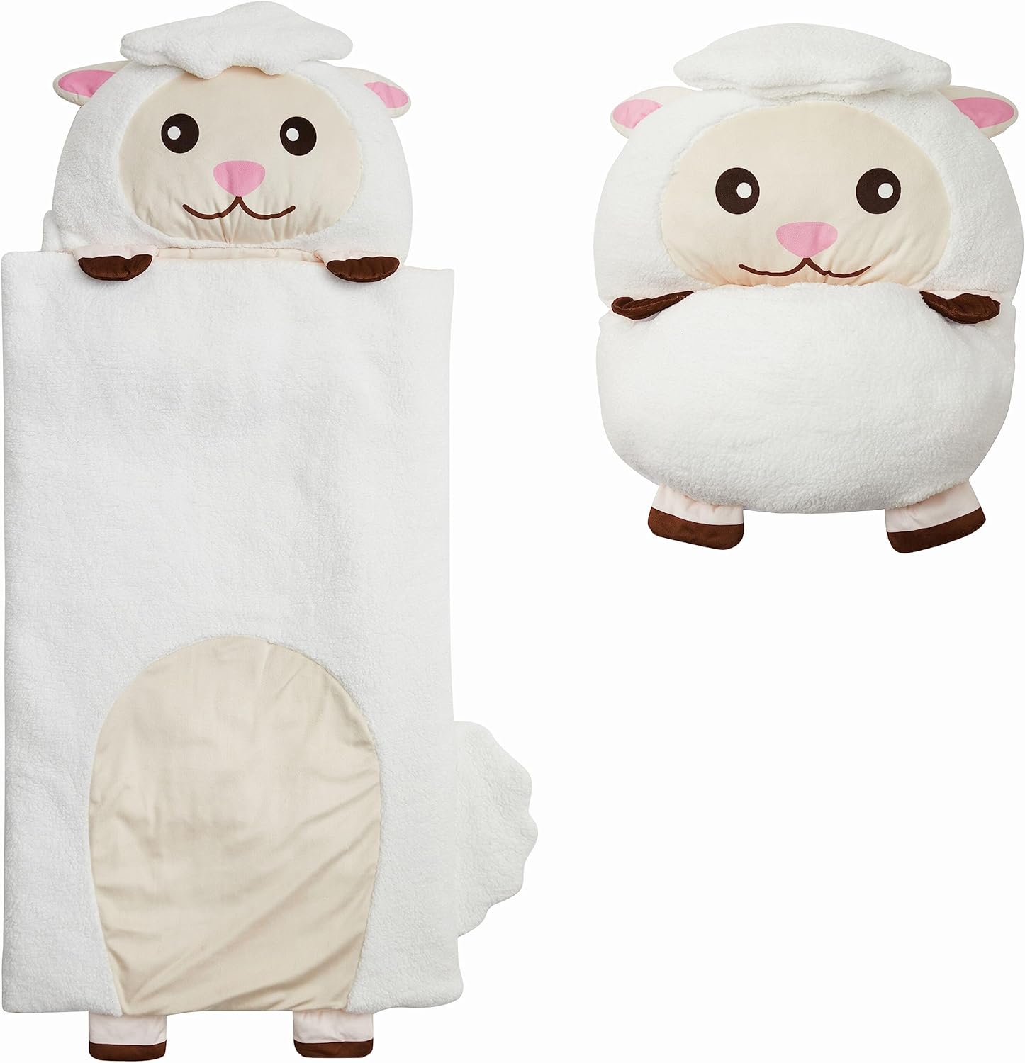 Kid's Nap Buddies Character Preschool Nap Mat, Toddler Sleeping Bag with Pillow for Daycare, Ages 3+